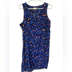 Gap Sleeveless Blue Patterned Dress